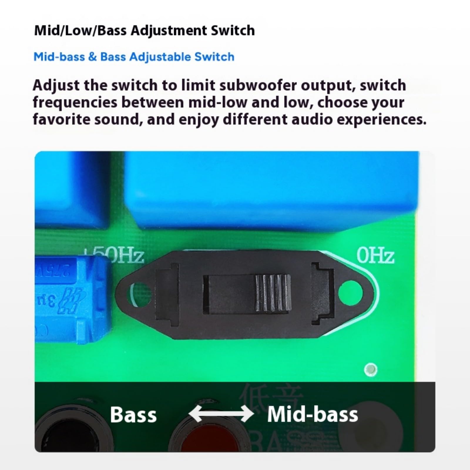 500W Suono Altoparlante Crossover Midrange Bass Crossover Divisore frequenza Home Altoparlante Filtro Divisore frequenza Regolabile