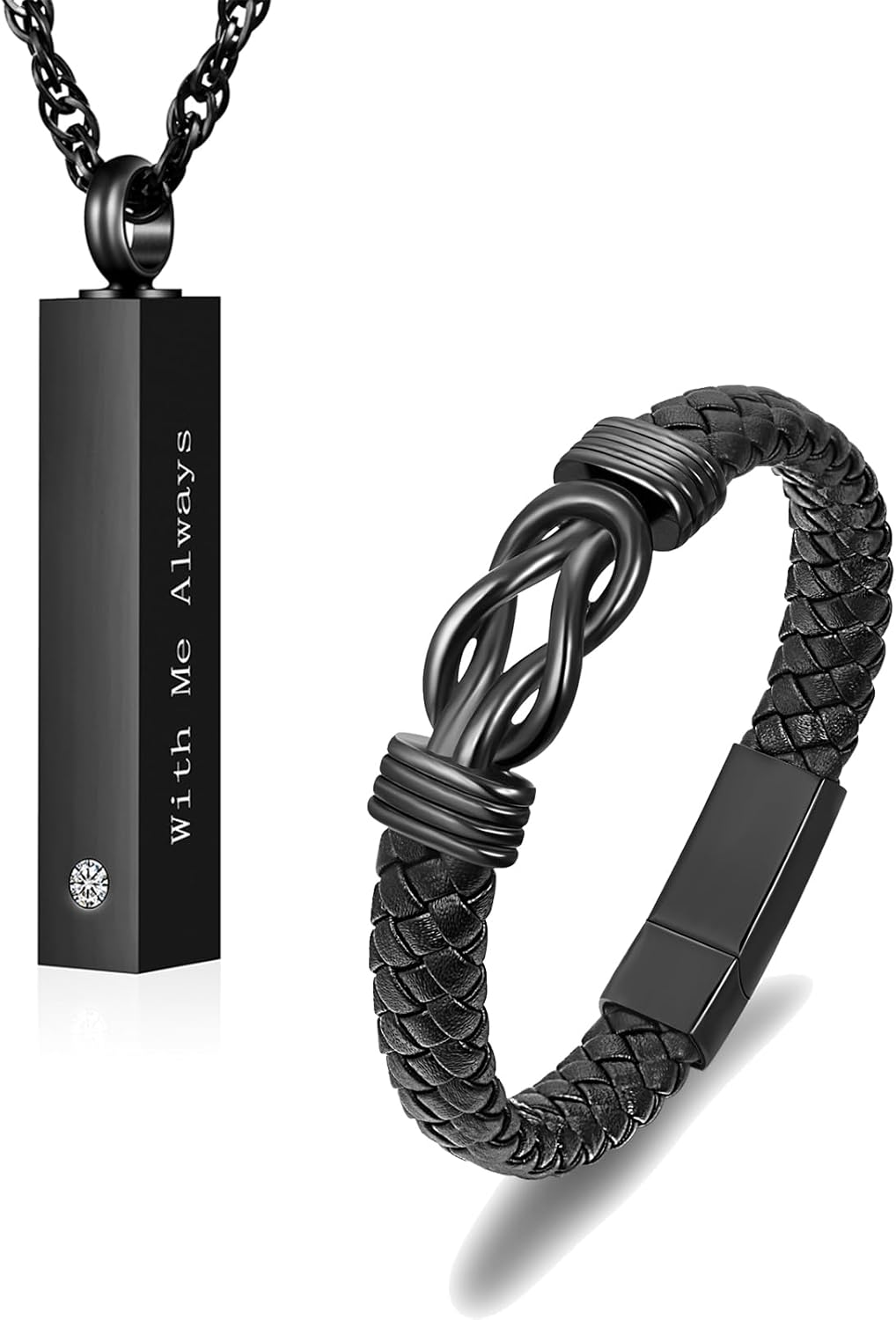 abooxiu Fishing Hook Urn Necklace for Ashes Cube Cremation Jewelry for Ashes