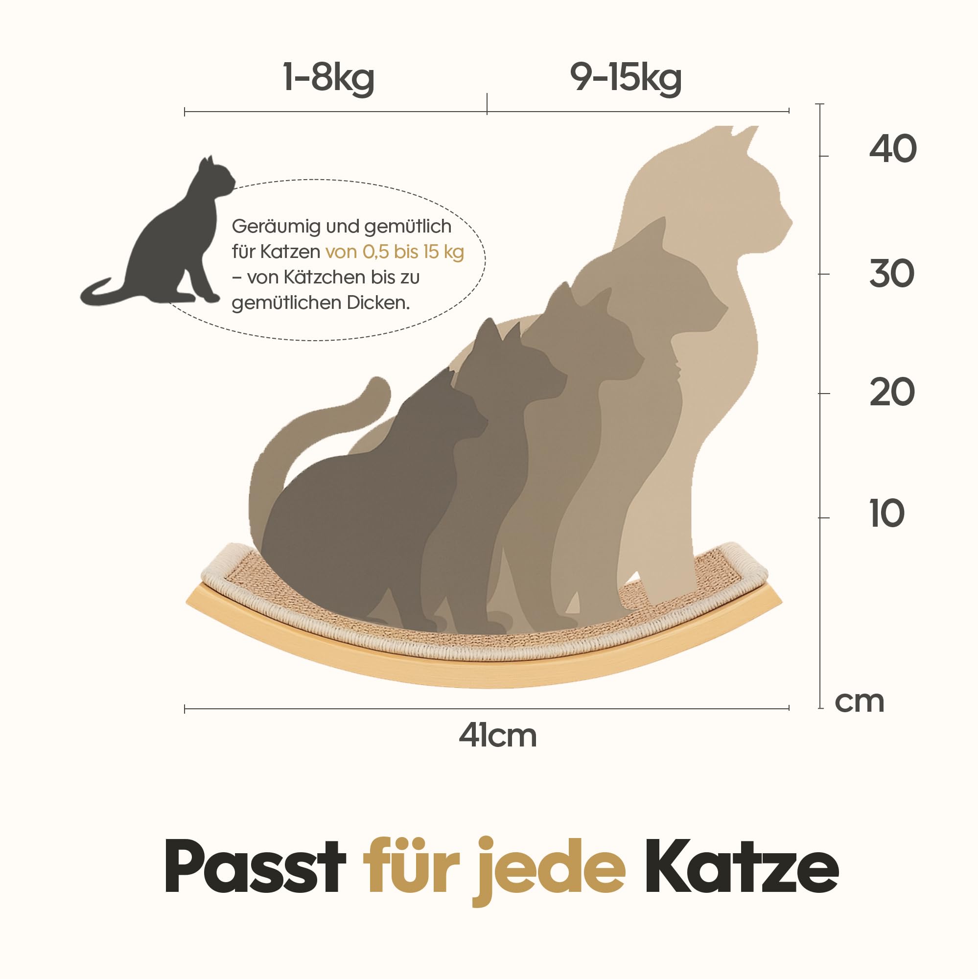 PawHut kattenklimwand-set, hangmat, krabplank, springplatforms, pluche