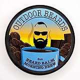 Outdoor Beards Beard Balm | 2 oz Cleansing Balm for Beards Short or Long | Beard Conditioner for Men | Essential Moisturizer for Every Man's Beard | Leave Hair and Skin Health (Morning Brew)