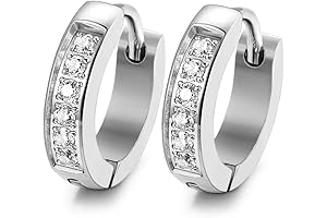 13MM/20MM Stainless Steel Small Hoop Earrings for Men