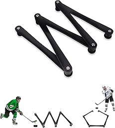 Équipement d'entraînement de hockey portable en 5 parties avec articulations réglables, tapis antidérapant pour le contrôle de l'emmaillotage, l'entraînement technique et le temps de réaction