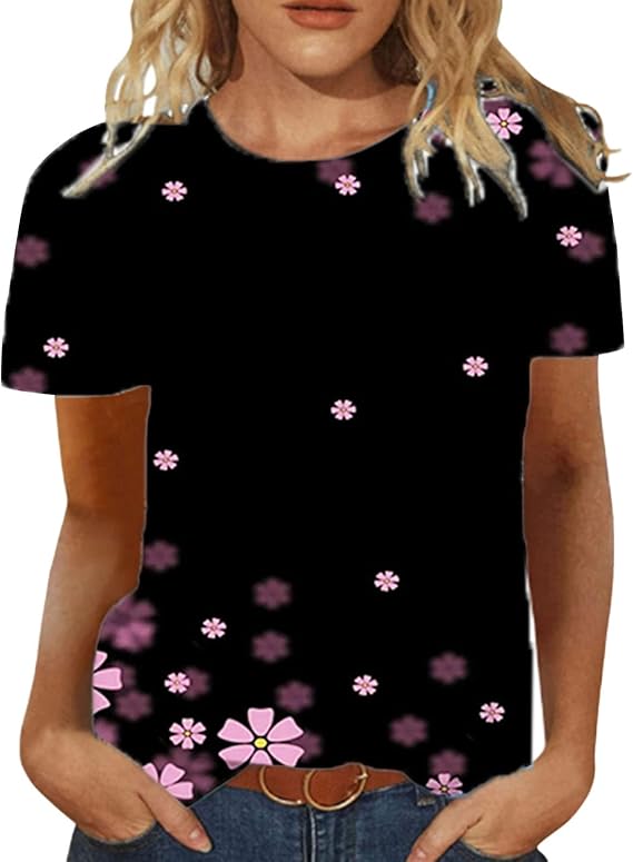 Womens Summer Tops with Sleeves Women Plus Size Blouses for Work Office  Short Sleeve Summer Blouse Tops : Amazon.ca: Mode