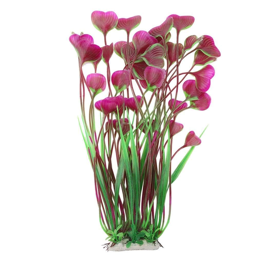 Pssopp Burgundy Artificial Aquarium Water Plants Lifelike Plastic Plants Grass Ornament Fish Tank Artificial Underwater Plants Aquarium Decor And Accessories(Burgundy)