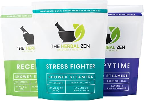 Bulk Shower Steamers with Essential Oils Combo Set by The Herbal Zen 3 Packs of 10 Tablets, Value Set, Bulk Shower Bombs, Relaxation Gift for Women and Men, Birthday Gifts, Mothers Day Gift