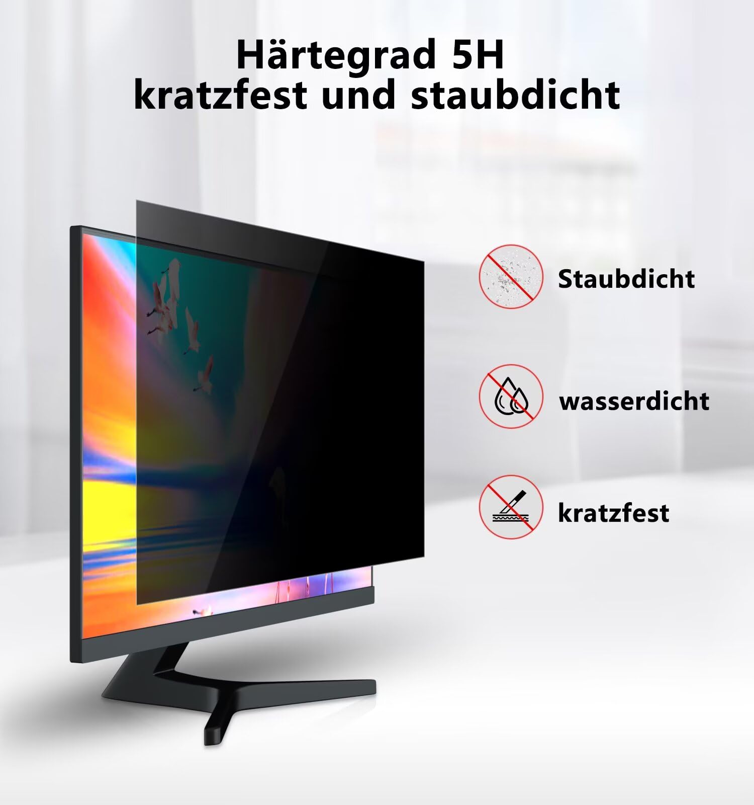 PYS 23,6 pollici Schermo Filtro Privacy per Monitor di Computer 16:9 Rapporto di Aspetto, Anti Luce Blu Anti-riflesso Rimovibile 23,6" Privacy Schermo Filtro Protettore Filtro