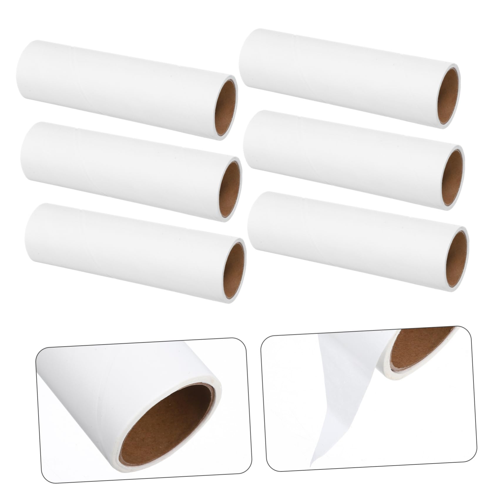 Rodillos Quitapelusas de Repuesto 38mm, 10 Rollos de Papel Blanco