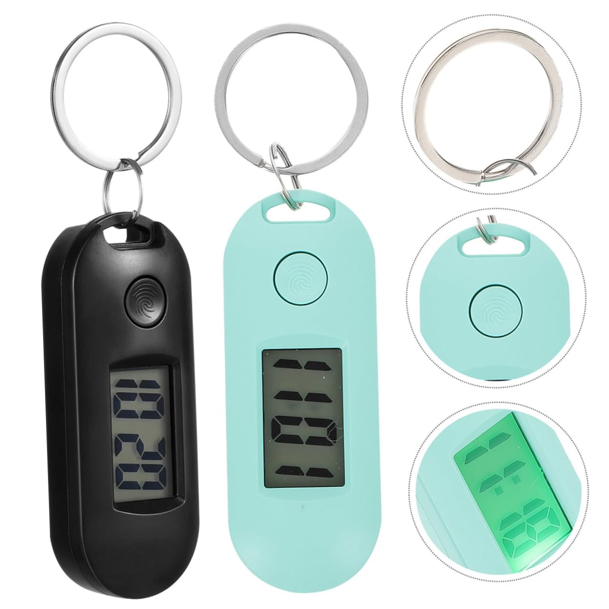 Yardenfun Montres Électroniques Portables Étanches 2 Pièces Clip, Design Compact Pour Paquet à Dos Et Ceinture, Adaptées Aux Étudiants En Examen