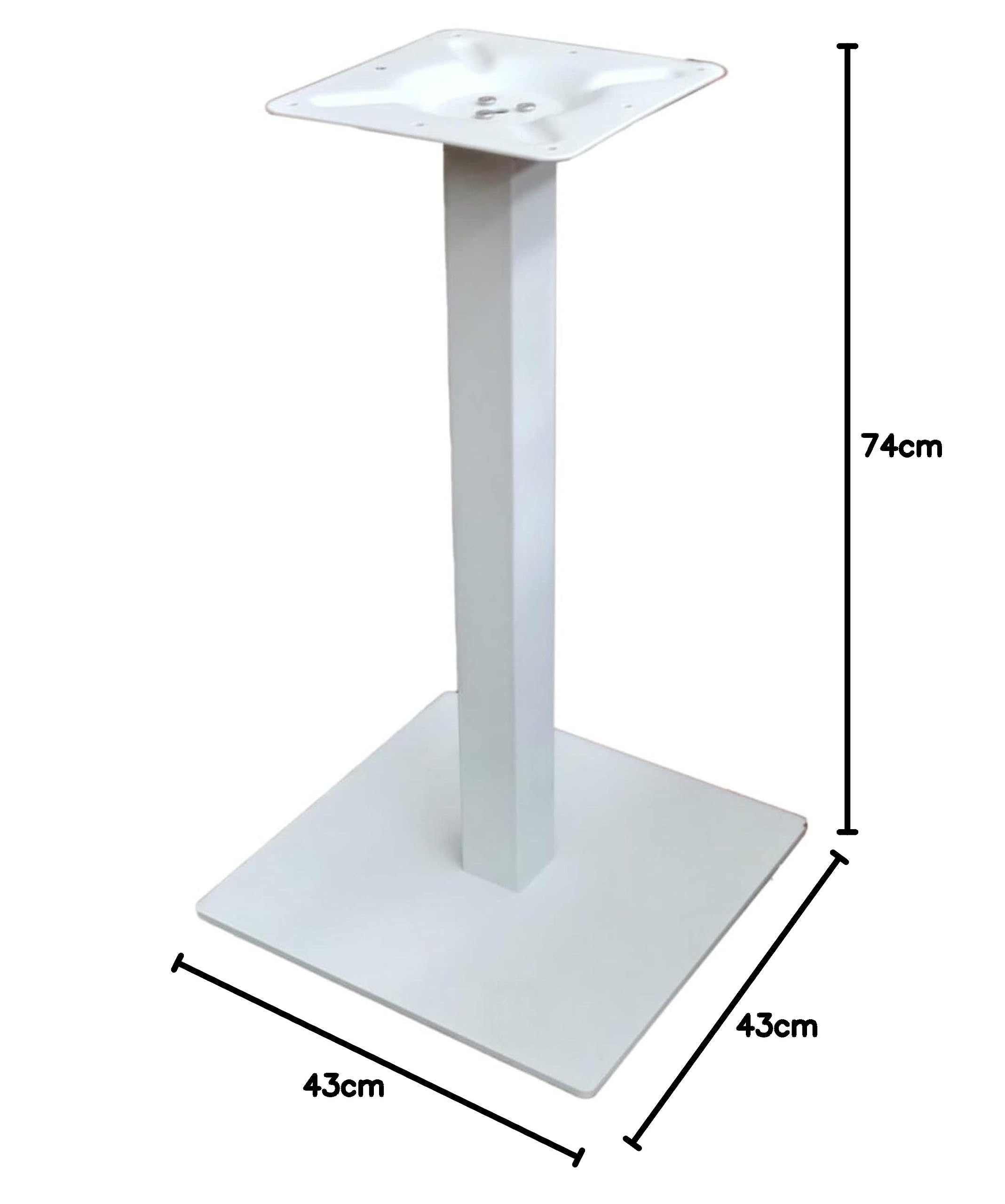 Gruppo Maruccia - Base para mesa de bar y bistró de hierro fundido - Pie central plano a placa - Base para mesa (blanco)