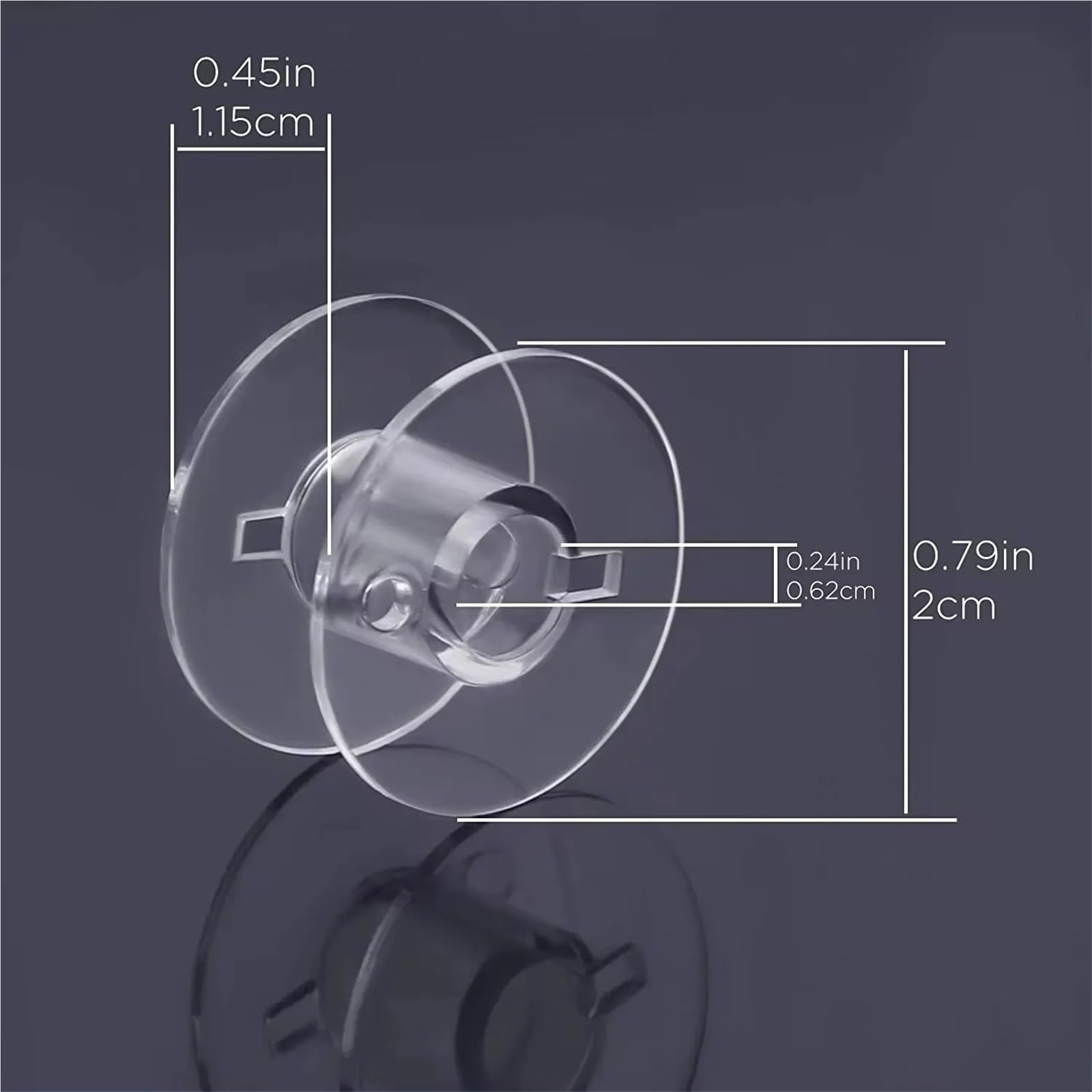 bobinas de maquina de coser 100/200/300/400 Uds. Bobinas de máquina coser plástico transparente DIY(100pcs)