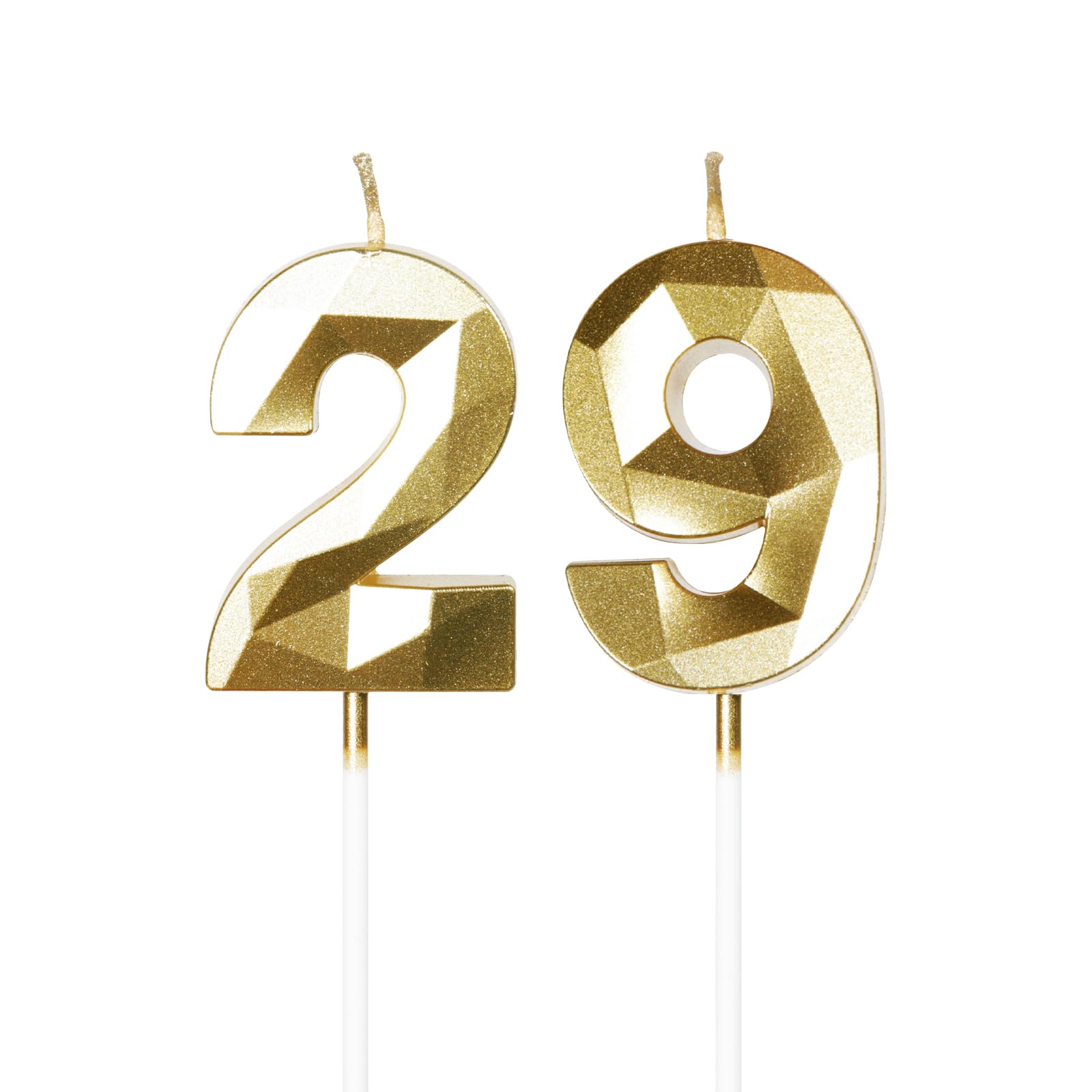 Yiran 50th Birthday Candles, Gold Number 50 Happy Birthday Candles, Cake Topper Decorations for Birthday Party, Wedding Anniversary Celebration Supply — view 100