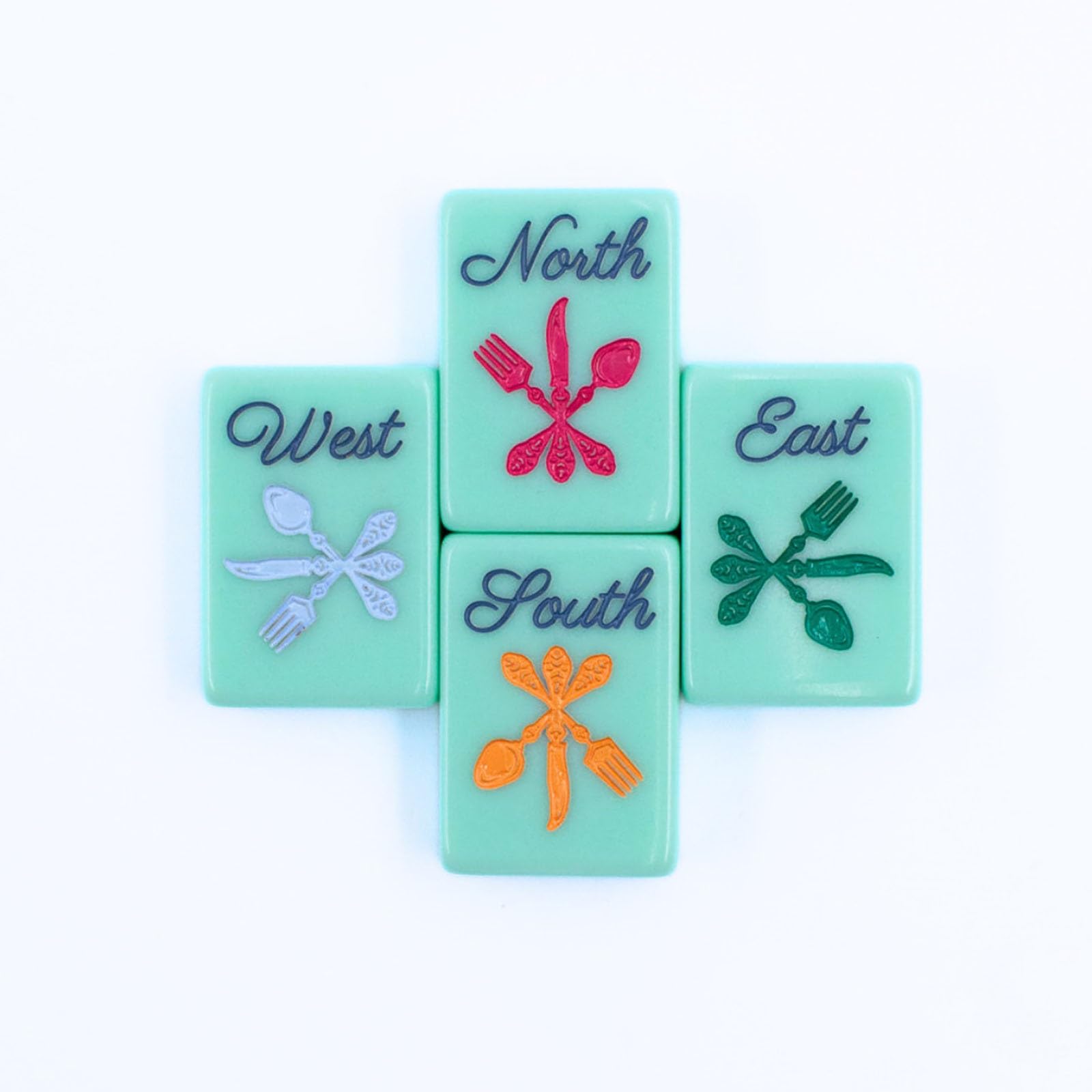 Set Mahjong americano verde menta, 160 tessere acriliche premium