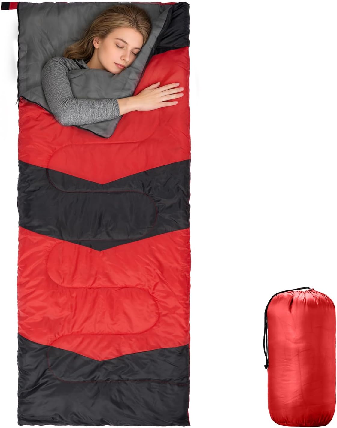 Outvita Camping Sleeping Bag, Cold Weather & Warm for Adults Big and Tall, Lightweight, Waterproof, Backpacking, Camping Gear Equipment for Traveling,Hiking,Hotel,Outdoor & Indoor
