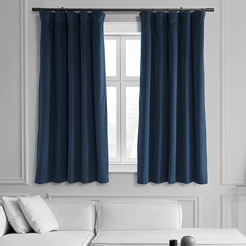 Miniatura 49 de HPD Half Price Drapes Cortinas Opacas Térmicas de Terciopelo Signature para Sala de Estar de 84 Pulgadas de Largo (1 Panel) con Bolsillo para Barra,