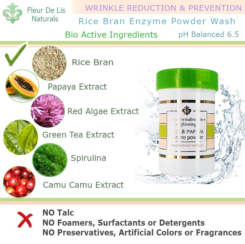 Miniatura 2 de Polvo de enzima de arroz y papaya (activado por agua)  Exfoliante diario natural  Purificador de poros, antienvejecimiento, ingredientes combate