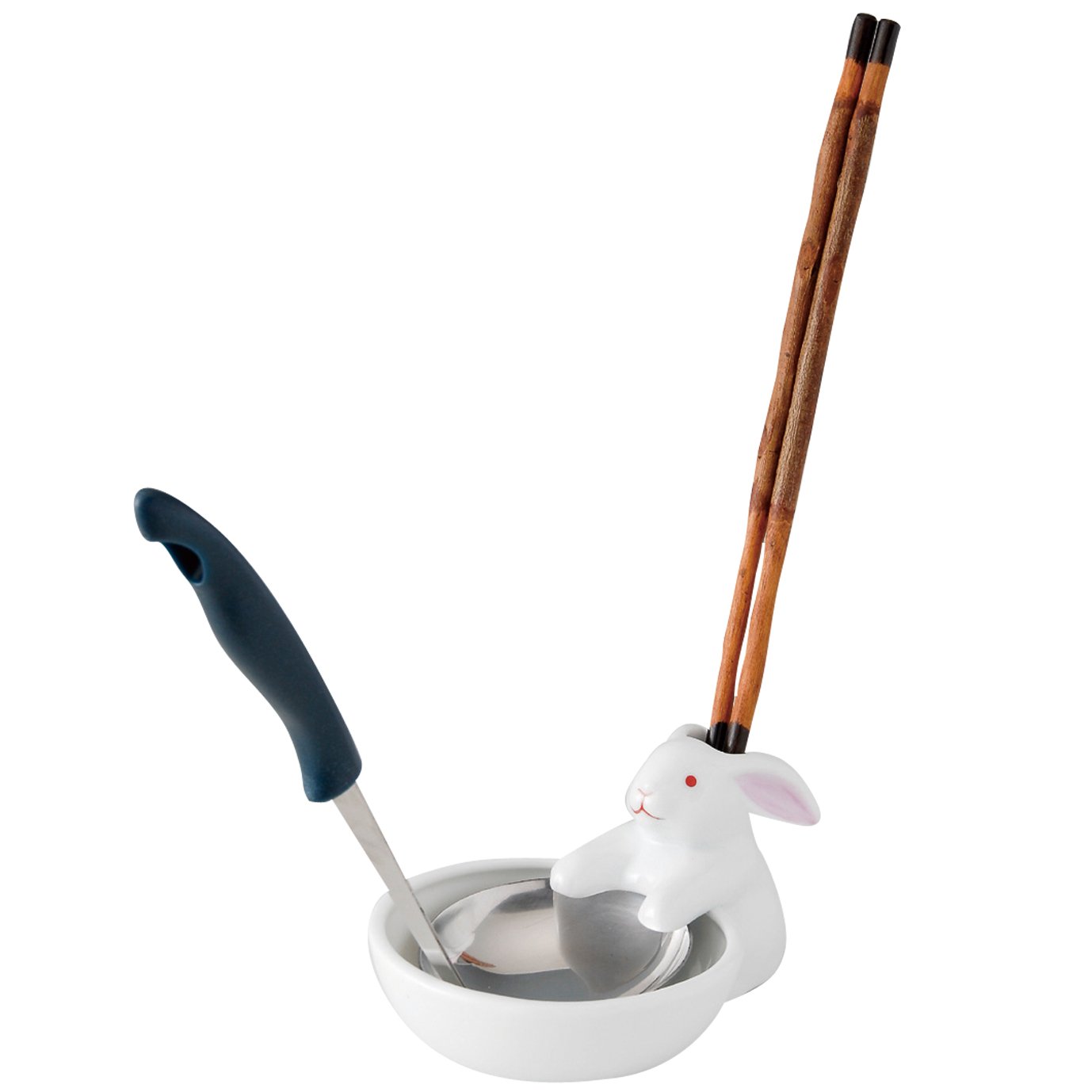 Amazon｜瀬戸陶芸社 うさぎおたまたて S23-702｜キッチンツール