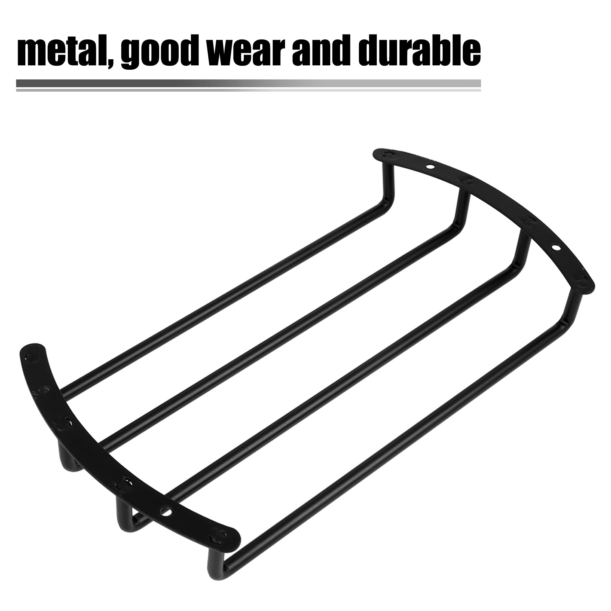 X AUTOHAUX Grille De Protection pour Subwoofer 10 Pouces Noir Métal 1pc | Montage Distance Trou 3.64-4", Largeur Extérieure 12.13", Largeur Intérieure 11.02", Espace Entre Barres 1.6"