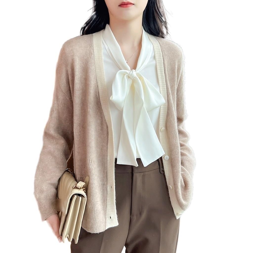 Vネックショートニットカーディガン - SOÉJU online store｜上質な大人