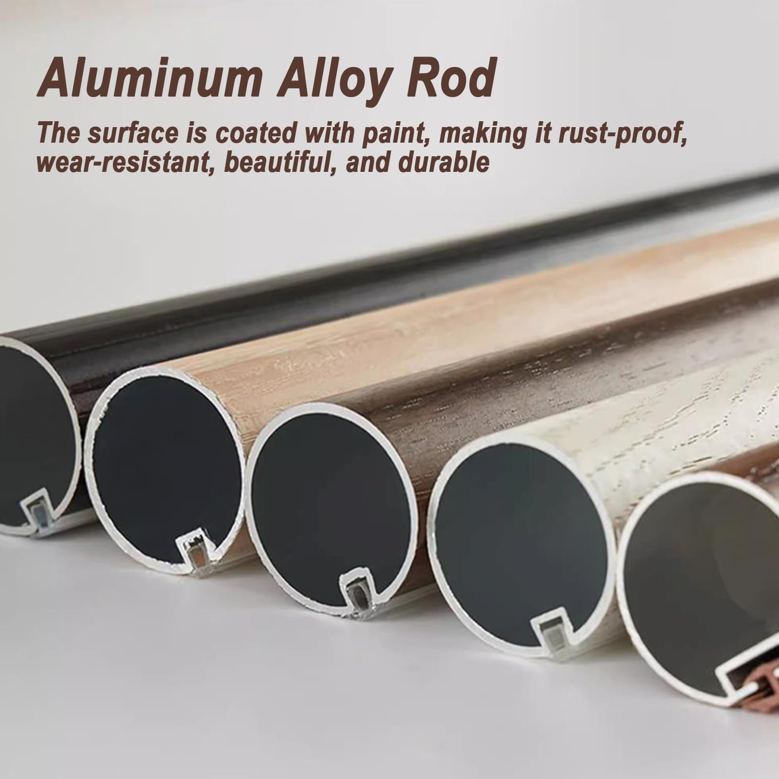 Tringle a Rideaux, Barre Rideau pour Chambre, Alliage d'Aluminium