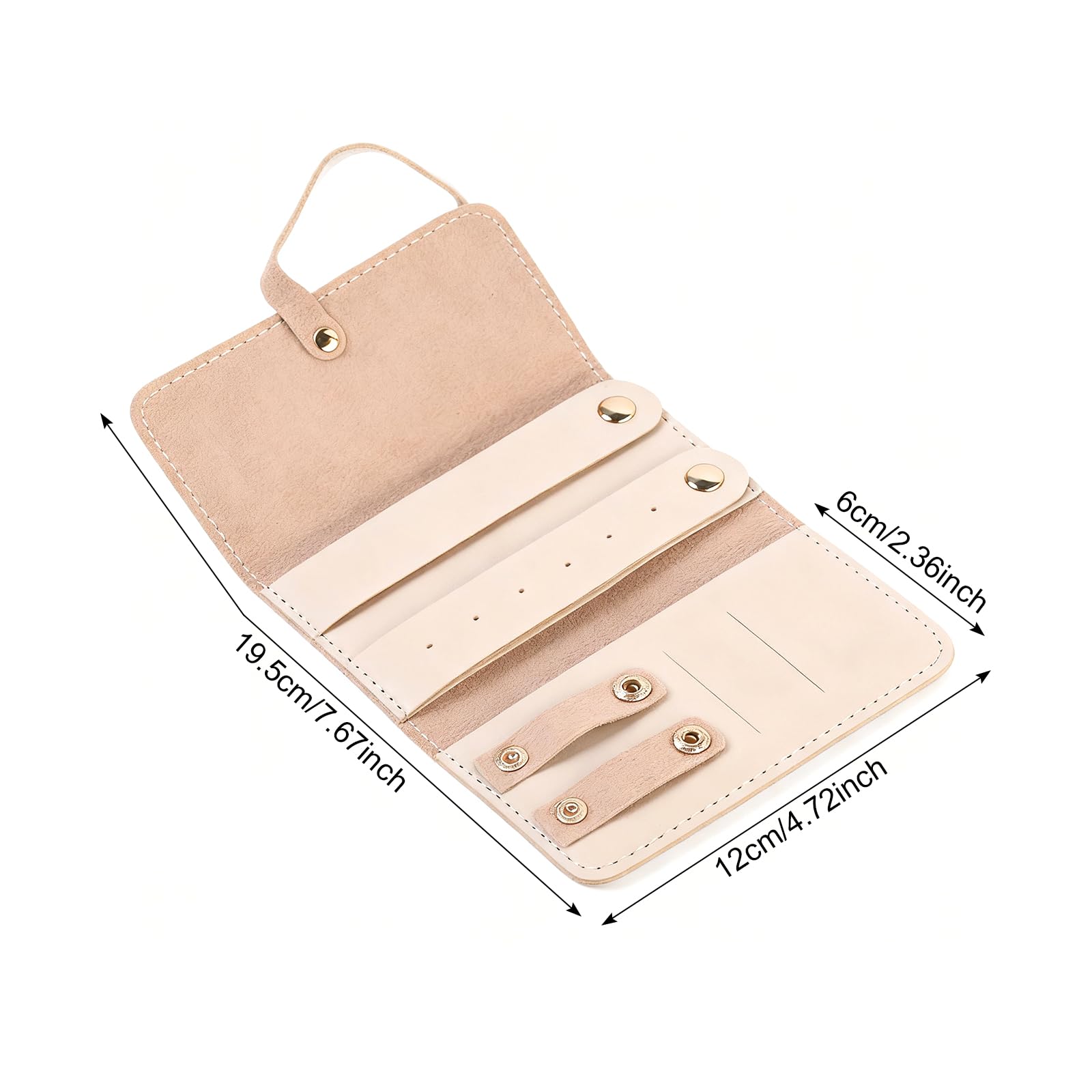 Rouleau de Rangement Bijoux, Pochette à Bijoux de Voyage en Pu, Pliable Boite a Bijoux Voyage, Organisateur/Rangement Multifonctionnel pour Bijoux Ranger Boucles Bagues, Plusieurs Compartiments