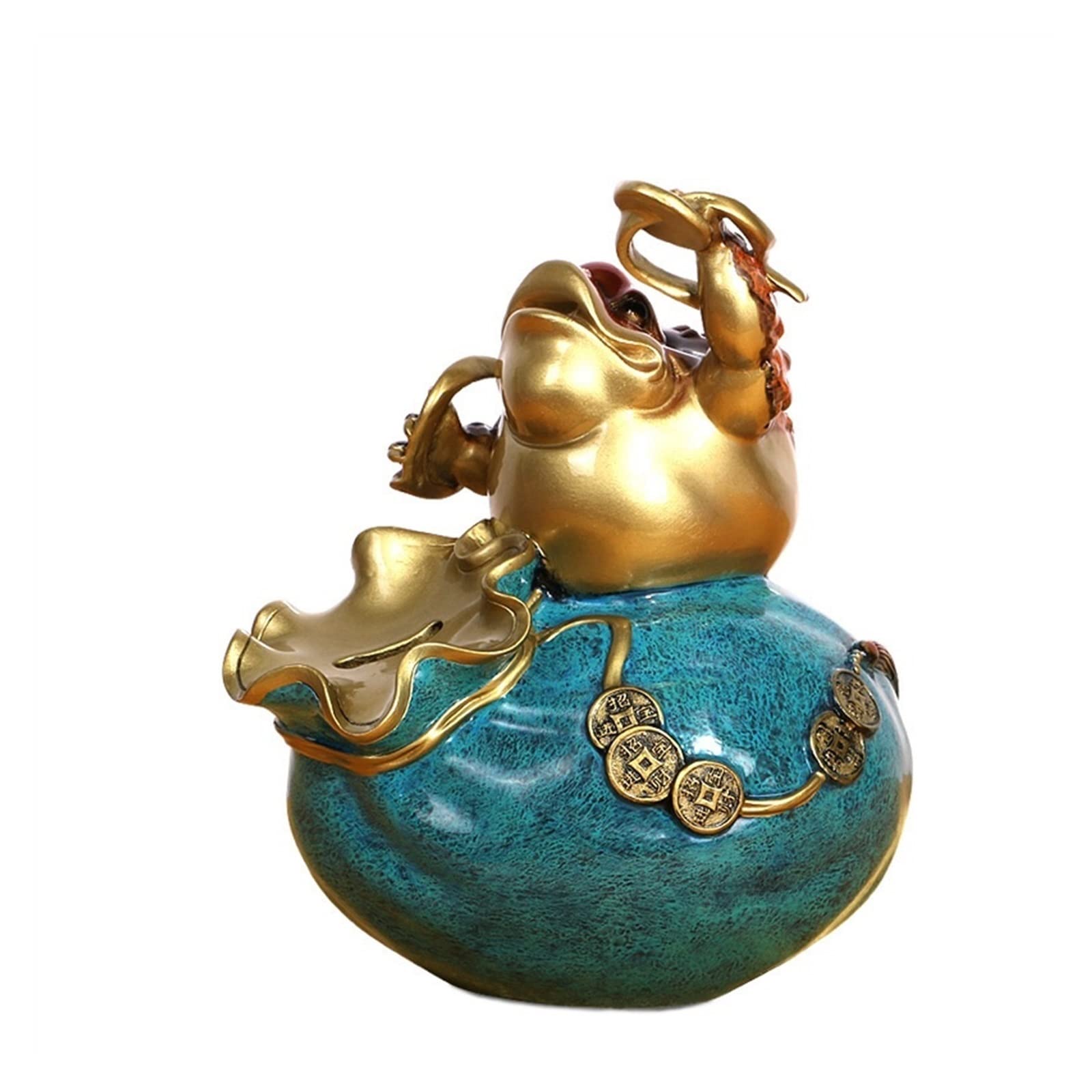 NGDFGR Porch Decoration Pure Copper Attracts Wealth Gold Entrance Ornament Three Feet Money Bag Savings Jar Office Feng Shui Ornaments For Bedroom, Office (8 Inch),8 Inch