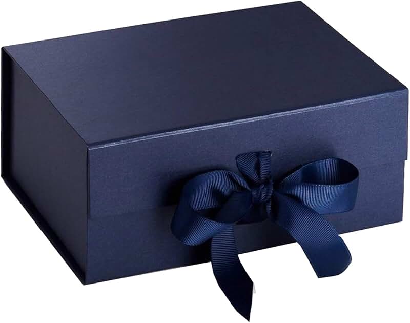Navy Blue Large Gift Boxes With Changeable Ribbon Large Gift Boxes My