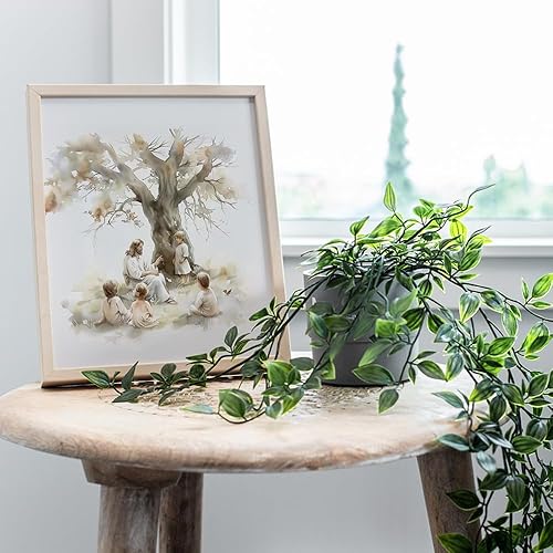 Miniatura 7 de Jesus Decor - Póster de Dios de 8 x 10 pulgadas, decoración de pared de Cristo, arte de pared para habitación de bebé, decoración cristiana para