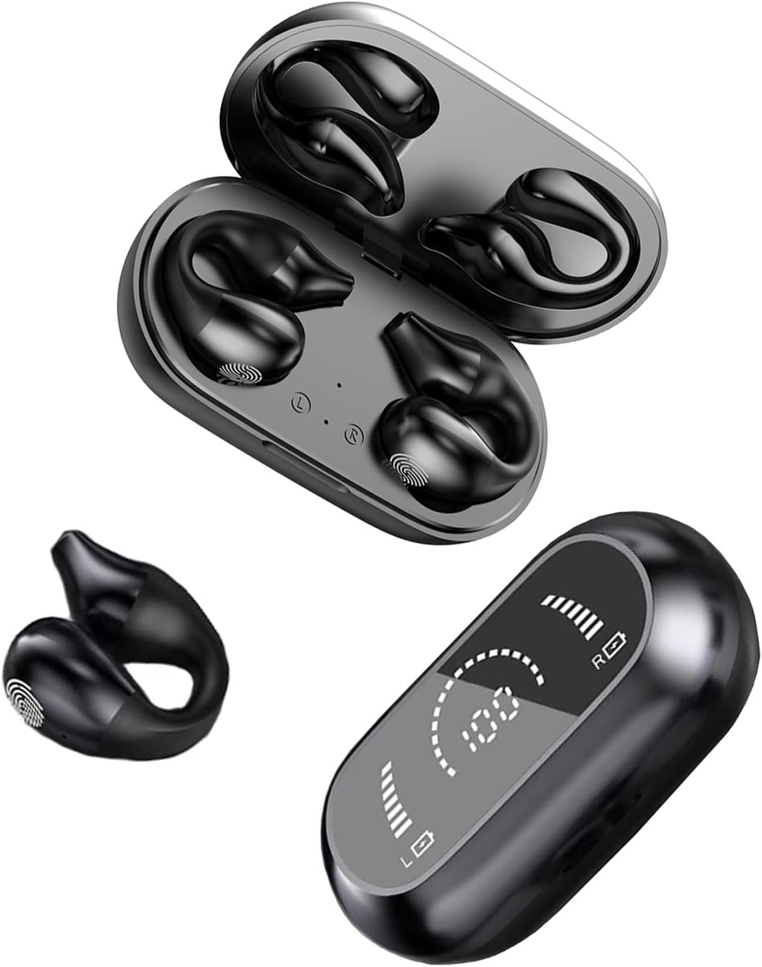 AQWEI Wireless Ear Clip Bone Conduction Headphones