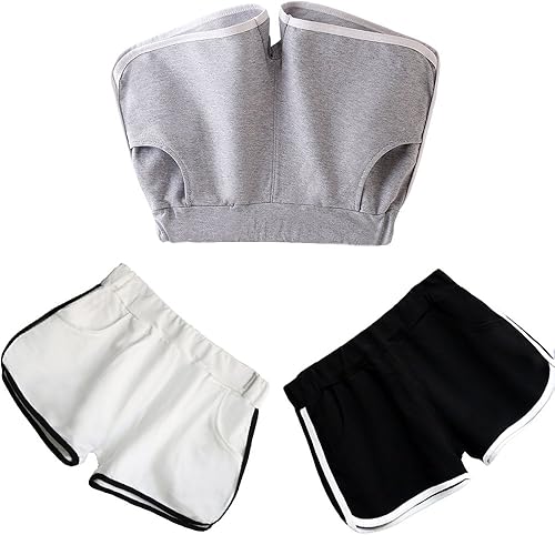 Miniatura 2 de Beauty_yoyo - Pantalones cortos para correr para niñas 3 unidades