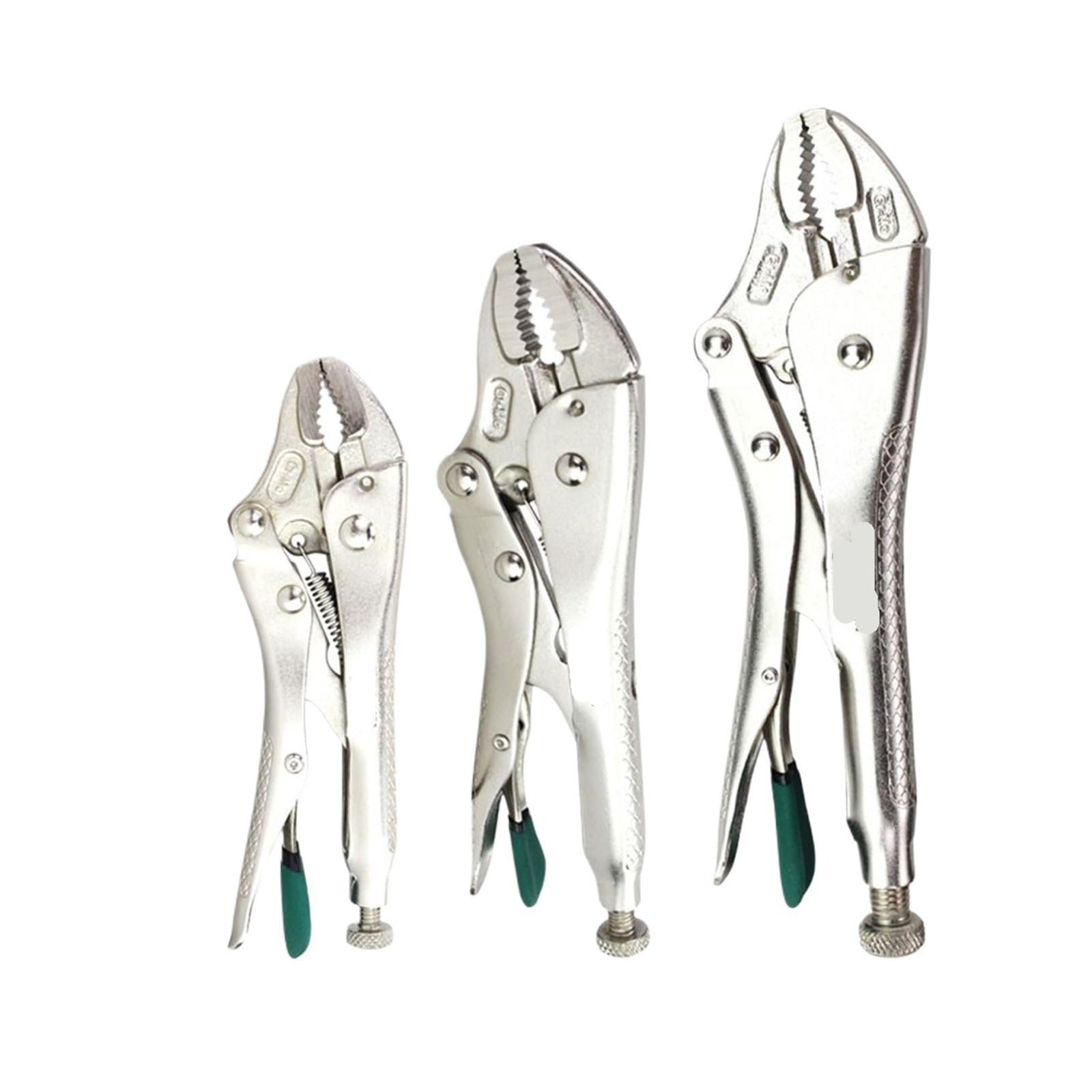 5/7 /10 Inch Locking Pliers Round Nose Welding Tool Straight Jaw Lock Mole Plier Vice Grips Set(10 inch)