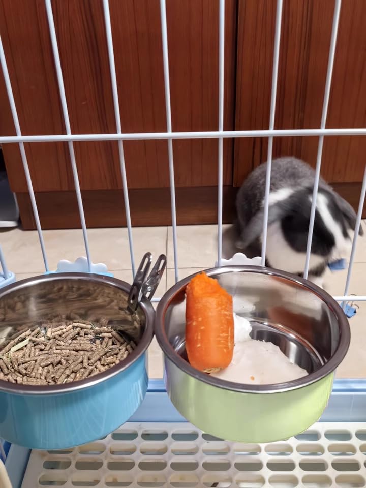 PINVNBY Rabbit Corner Litter Box with Drawer for Cage Small Animal Litter Pan Hanging Pet Feed Bowls Cage Potty Trainer Pet Toilet for Rabbit Bunny Guinea Pigs Chinchilla Ferret - image 8