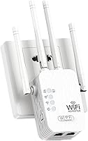 TGDLLF WiFi Extender Signal Booster: 8500 Sq Ft Coverage, 45 Devices, Ethernet Port, 1-Tap Setup, Alexa Compatible