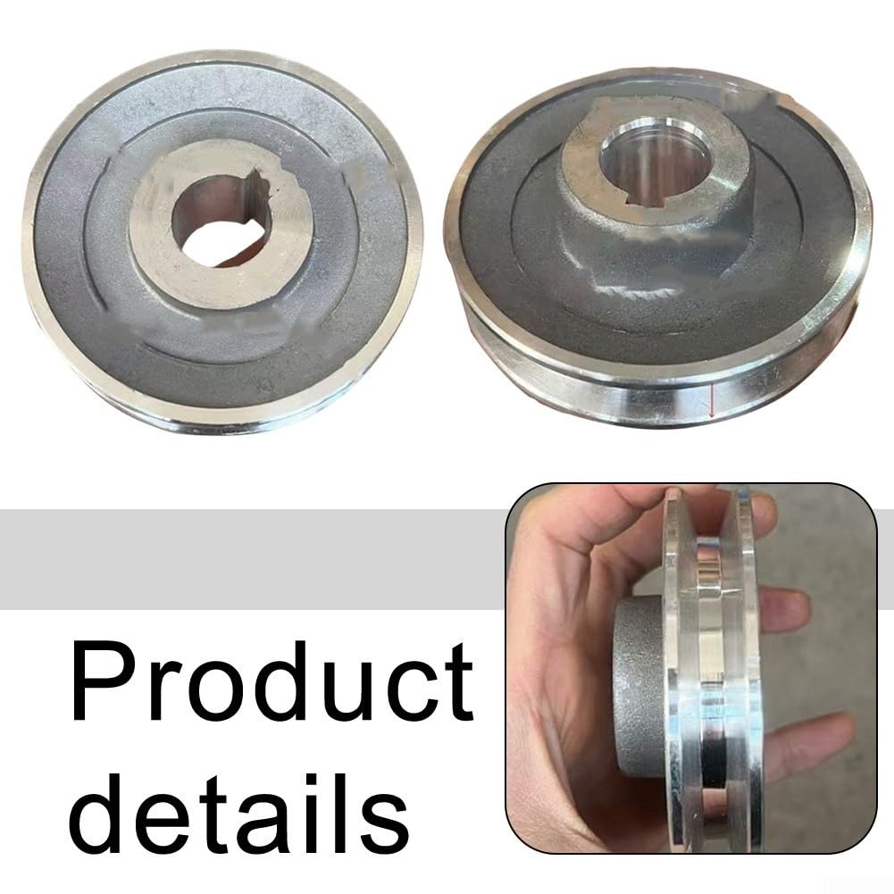 Poulie à Rainure Unique Type A En Aluminium 100mm - Compatible Compresseurs D'Air Et Pompes 19mm 24mm