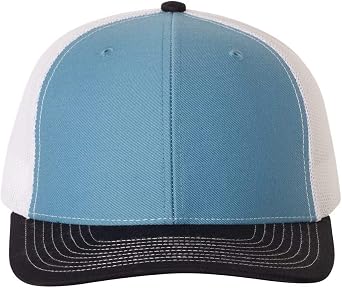 Richardson Snapback Trucker Cap Adjustable Columbia Blue/ White/ Navy