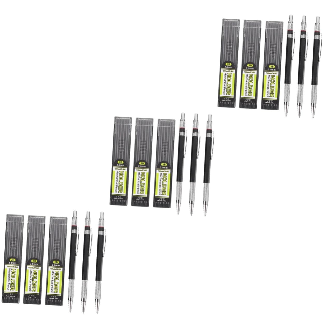 9ensembles Crayon Mécanique Automatique Avec Recharges De Pencils Pour Et Dessin Techniques