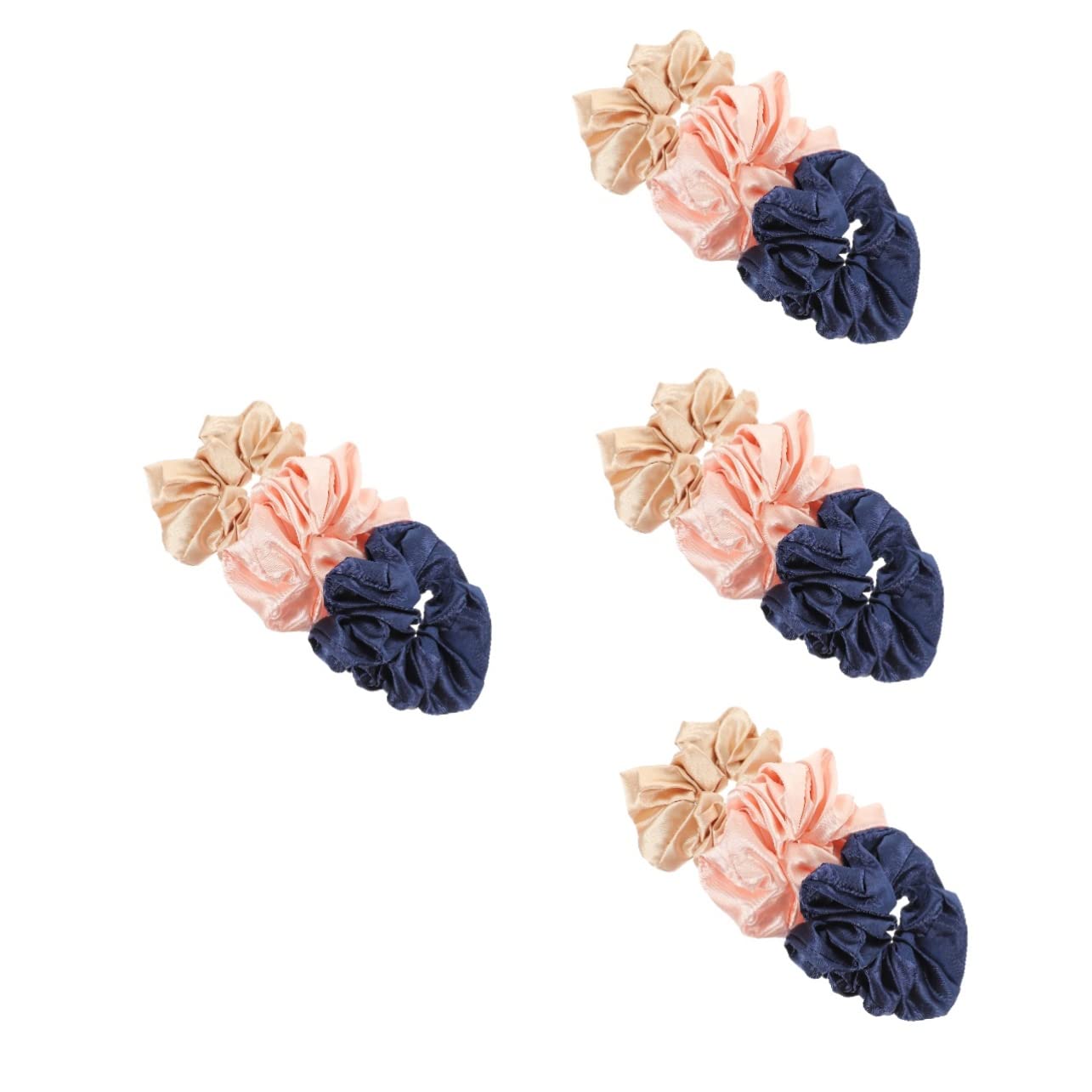 minkissy 12piezas Coleteros De Satén Para Mujer Lazos De Pelo Elásticos Accesorios De Cabello Para Chicas Sostenedor De Coleta Elegantes Marino