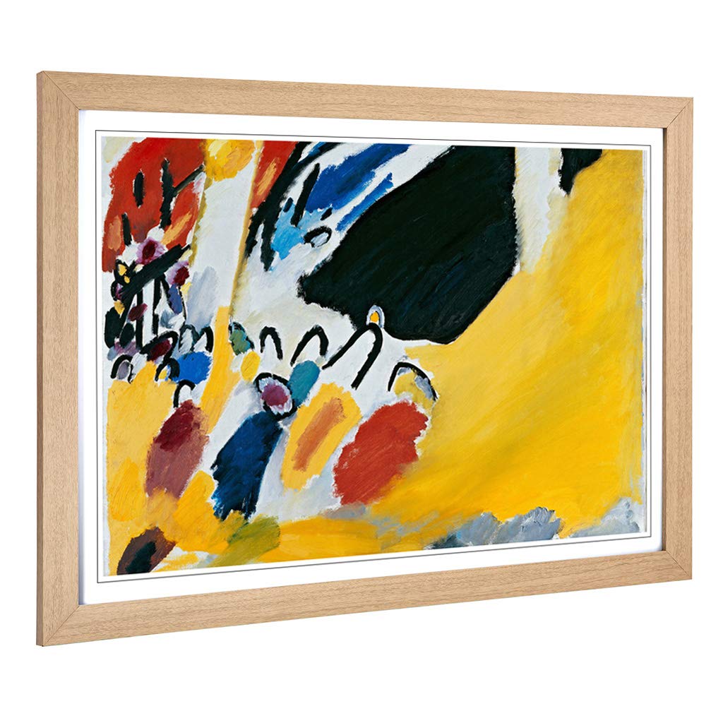 Big Box Art Framed Print of Wassily Kandinski Composition Design | Wall Art Picture | Home Decor for Kitchen, Living, Dining Room, Bedroom, Hallway, Office, Oak, A2 / 24.5x18 Inch / 62x45cm