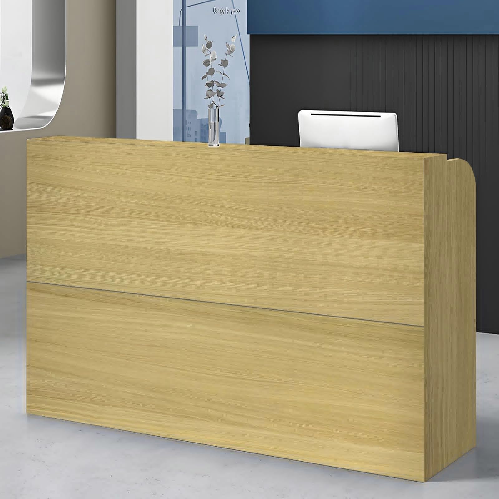 Generisch Rezeptionstheke Modern aus Holz, Empfangstheke für Kosmetikstudio und Büro, Platzsparend und einfach zu montieren, 80 x 50 x 110 cm