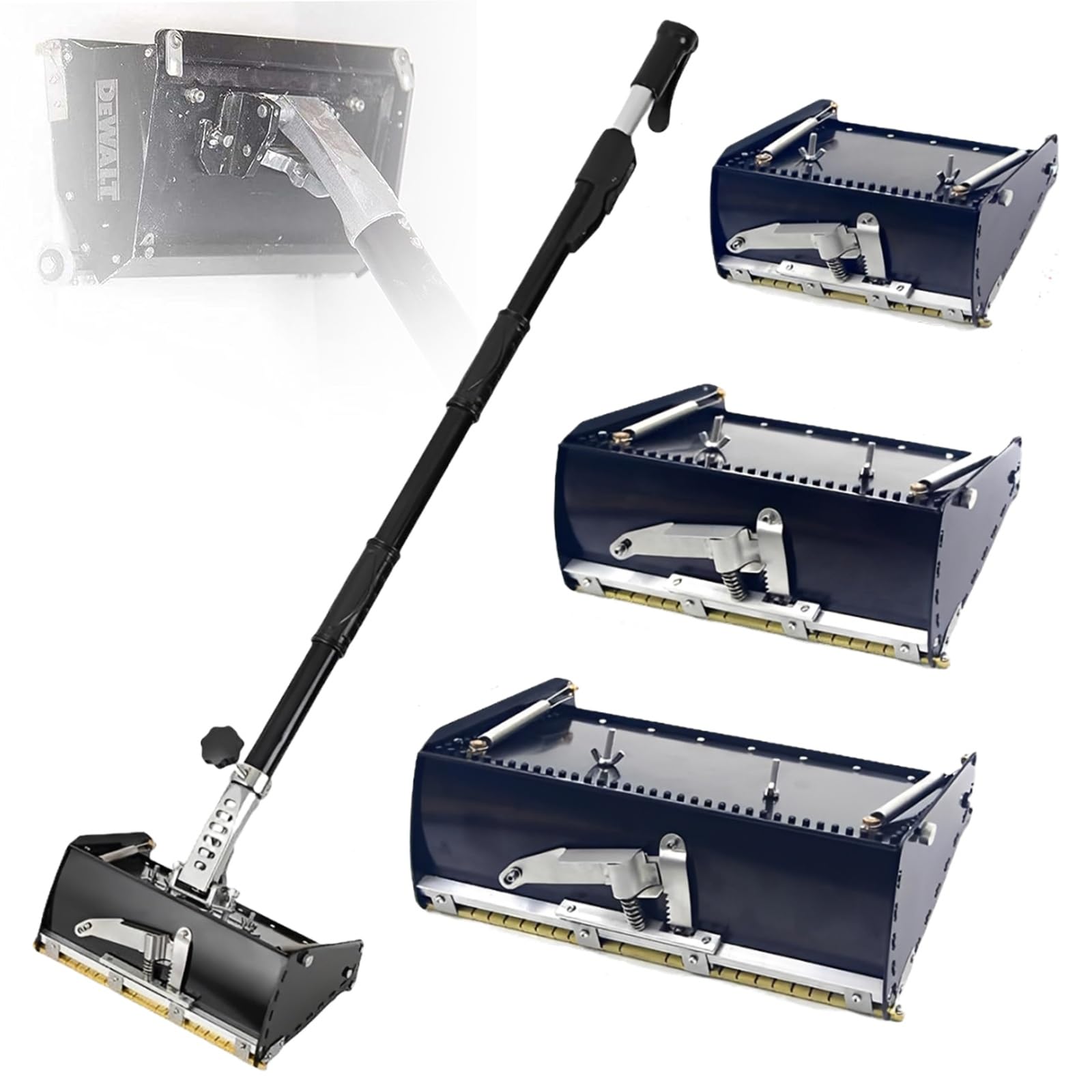 Narzędzia do płyt kartonowo-gipsowych, płaskie pudełko ze stopu aluminium, profesjonalne płaskie pudełko do płyt kartonowo-gipsowych z uchwytem 42-65 cm, 20 cm, płyta gipsowo-kartonowa, błoto