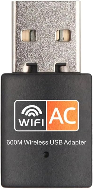 Dual-Band USB WiFi Adapter, Black - for Laptops and Desktops, Compatible with Windows, Mac, and Linux