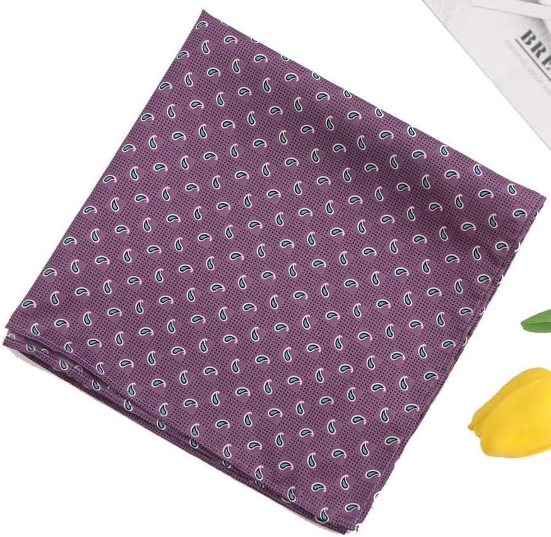 Men's Suit Pocket Square Business Printed Small Silk Scarf Casual Handkerchief