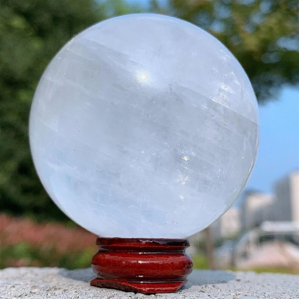 SHFTQXSLAT Beautiful White Calcite Quartz Crystal Sphere Ball Ornaments (Size : 2-2.5kg)