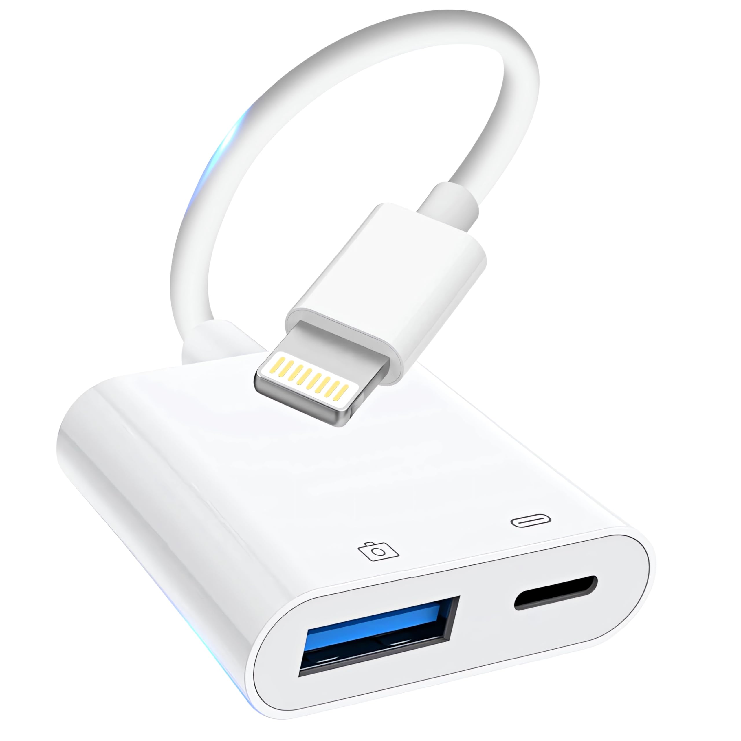 Amazon.com: Denlane Lightning to USB Camera Adapter, [Apple MFi