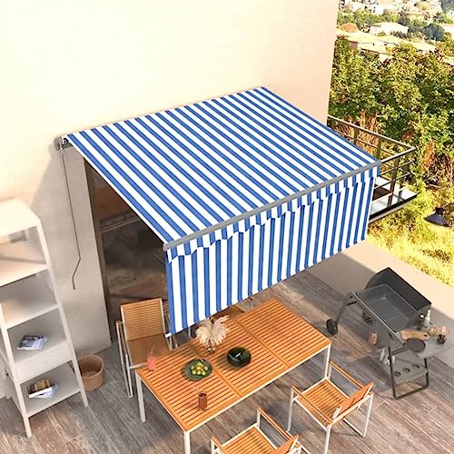 Store banne extérieur en aluminium durable et toile polyester imperméable - 3
