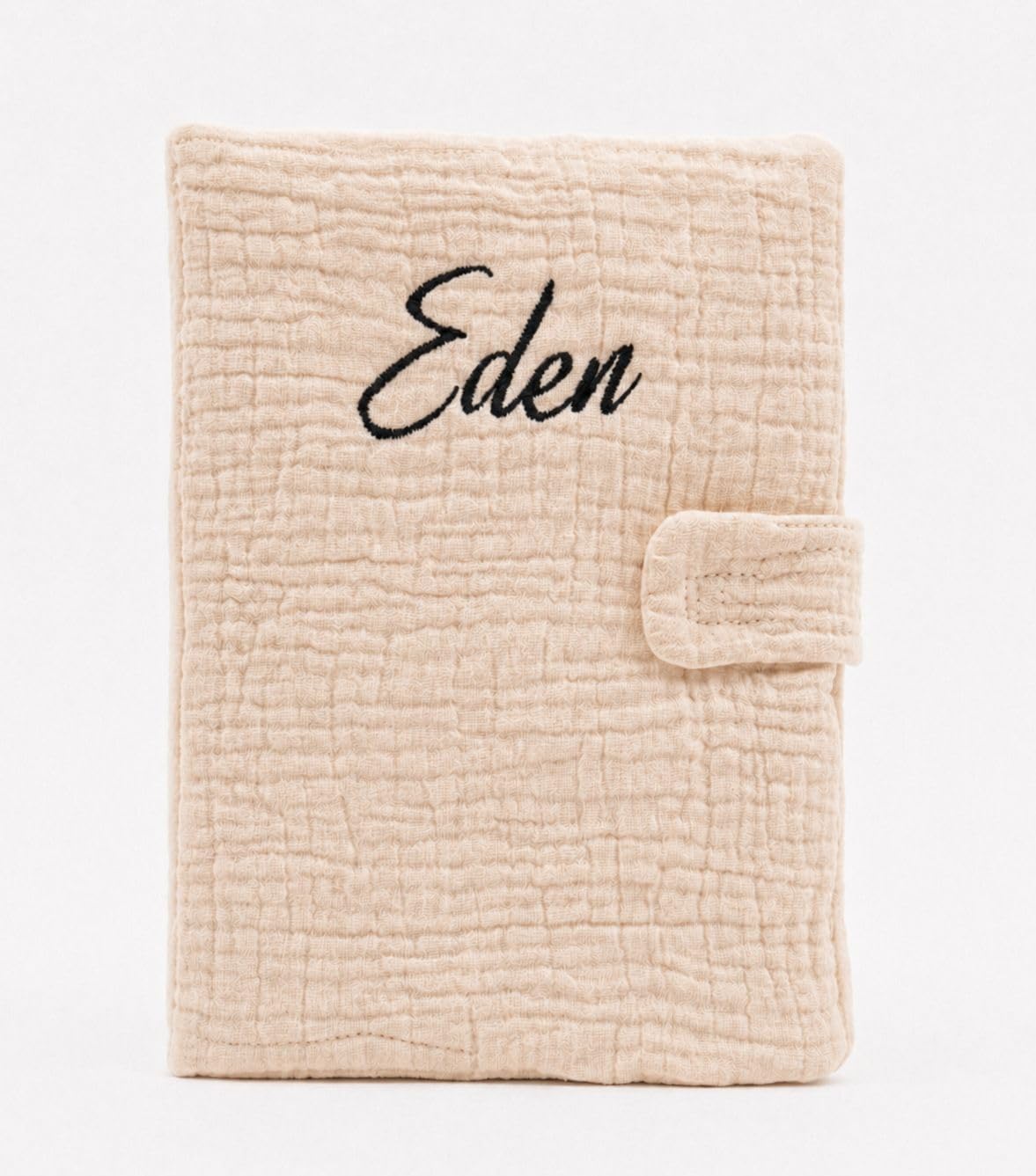 Protège Carnet de Santé Personnalisé Bébé – Prénom Personnalisable – Cadeau Naissance Original – Anniversaire, Noël, Toutes Occasions – Fabriqué en France – Beige