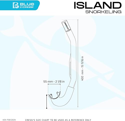 Miniatura 4 de Cressi Scuba Diving Minimal Fixed Keeper Snorkel - Easy and Comfortable to Use - Island Designed in Italy