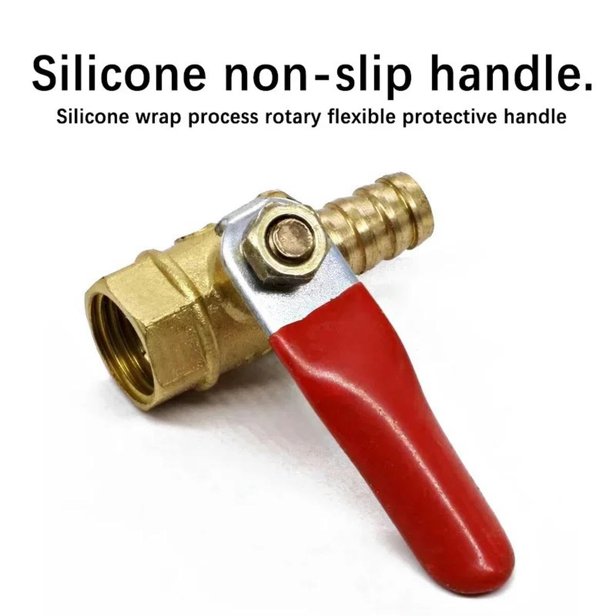 10 piezas de bola de púas de latón de 1/8'' 1/2'' 1/4'' conector de rosca hembra junta de tubería acoplador de púas de manguera de 6-12 mm - Tubo de 12 mm - 200 piezas - 1/2"