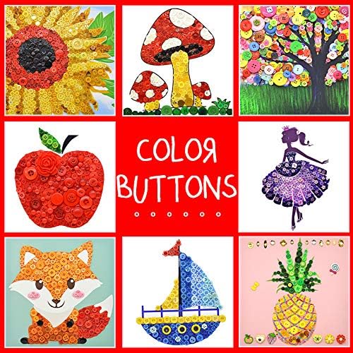 Miniatura 4 de 1600 botones para manualidades a granel para manualidades, botones artísticos de varios tamaños para manualidades, decoración de costura