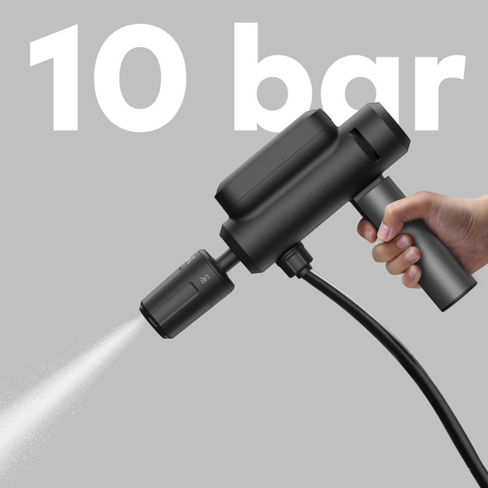 Gugxiom Pequeña Lavadora de Presión Inalámbrica, Pistola de Lavadora de Automóvil de Alimentación Plegable de 1.7MPA con Alijilla de Botella de Espuma para la Limpieza del Piso de Las