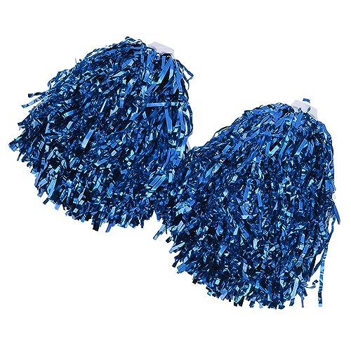 Haofy Pom Poms de Pom- Girl, Shakers Portables Joyeux et Excitants pour Le Sport Scolaire, la Danse, Matériau en PVC (Blue)
